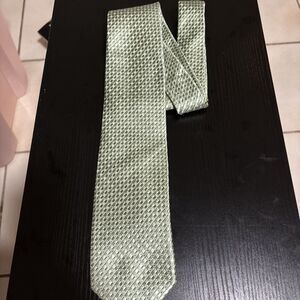 Michael Kors Mens Regular fit Tie Necktie Green Geometric